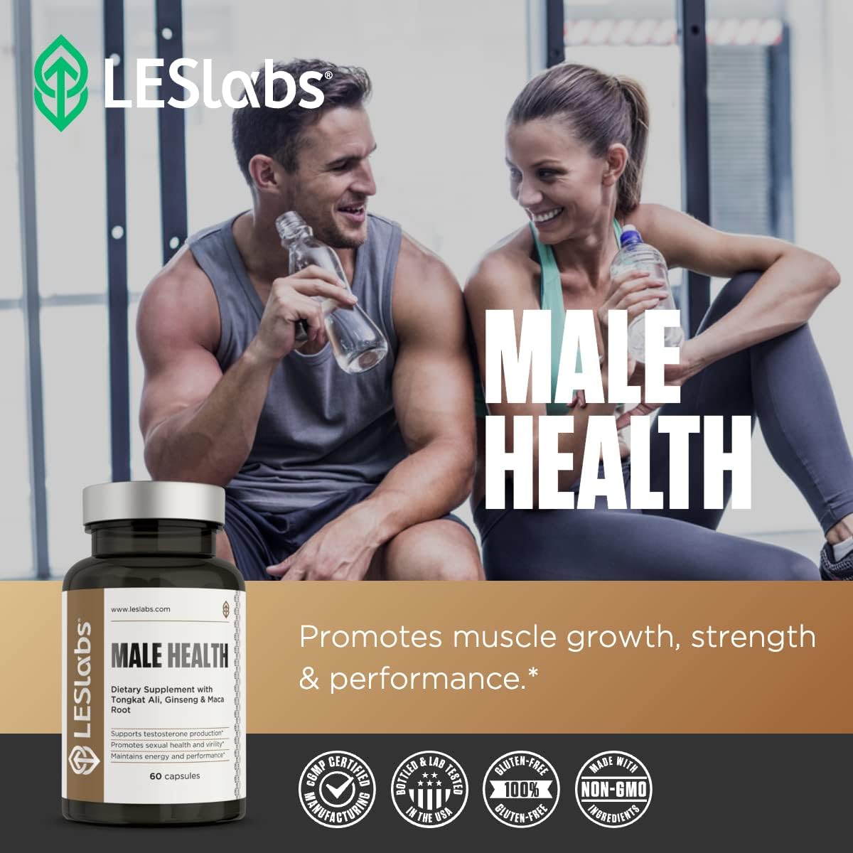 LES Labs Mature Male Bundle - Support Healthy Male Hormone Levels, Endurance, and Hair Health