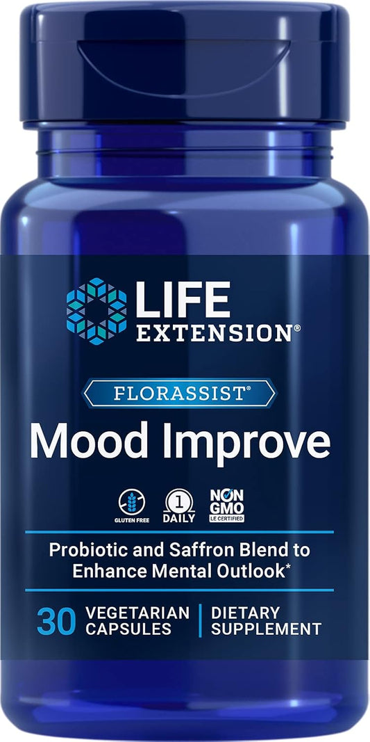 Life Extension Florassist Mood 30 Caps - Support Emotional Well-being with Probiotics
