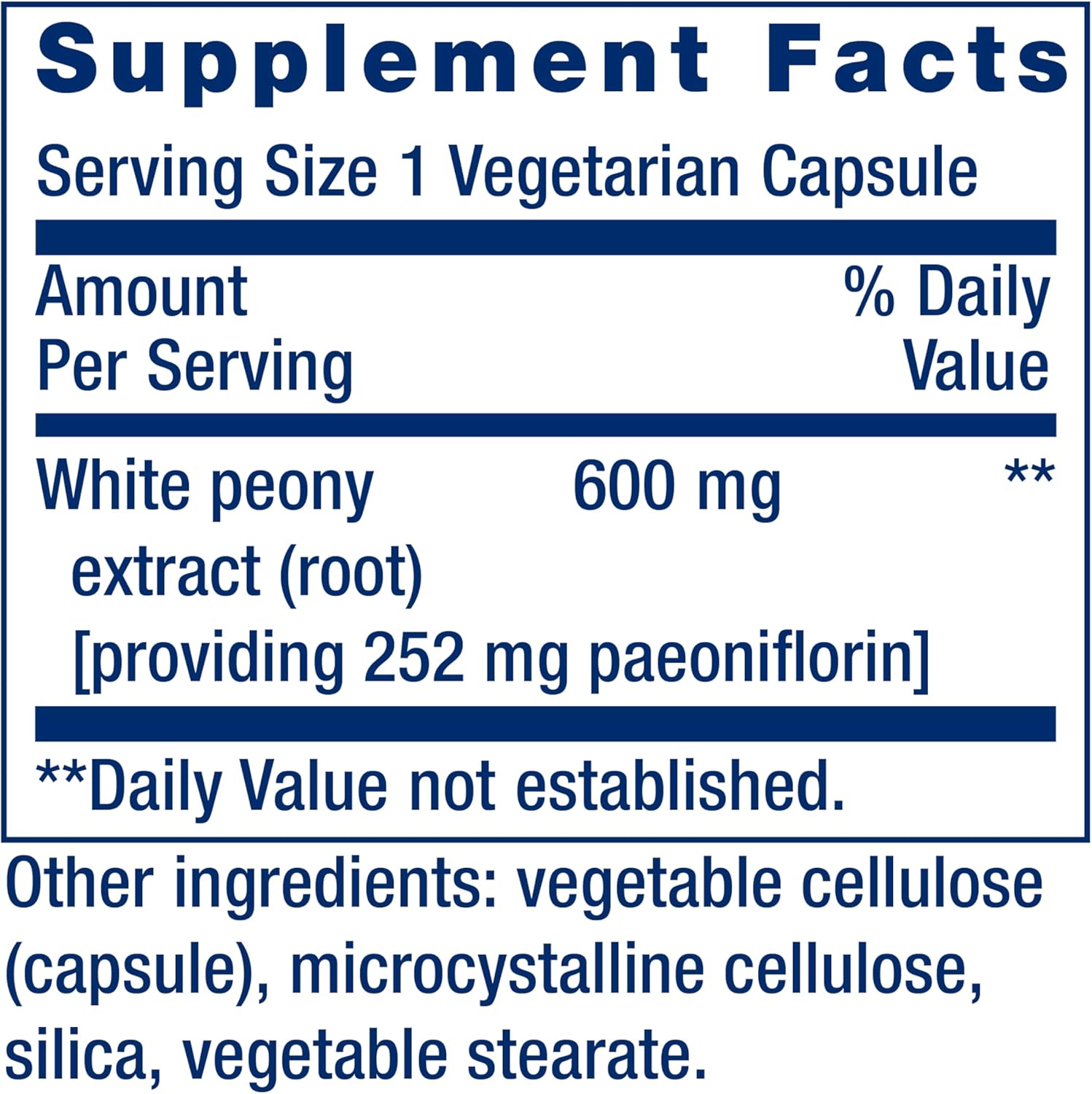 Life Extension Peony Immune Capsules - White Peony Root for Immune System Support - Gluten-Free, Non-GMO, Vegetarian - 60 Count