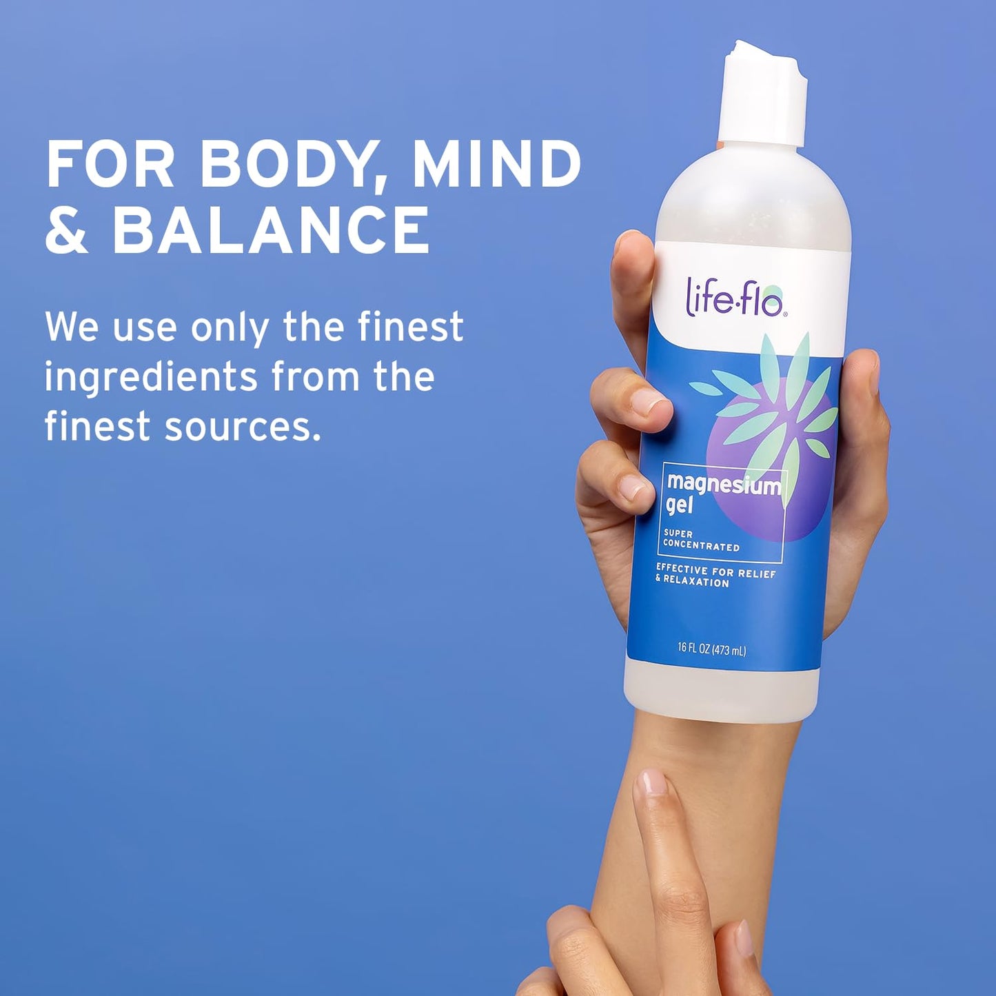 Life-flo Magnesium Gel - Pure Magnesium Chloride from Ancient Zechstein Seabed - Soothing Relief for Muscles and Joints - 16oz, 60-Day Guarantee