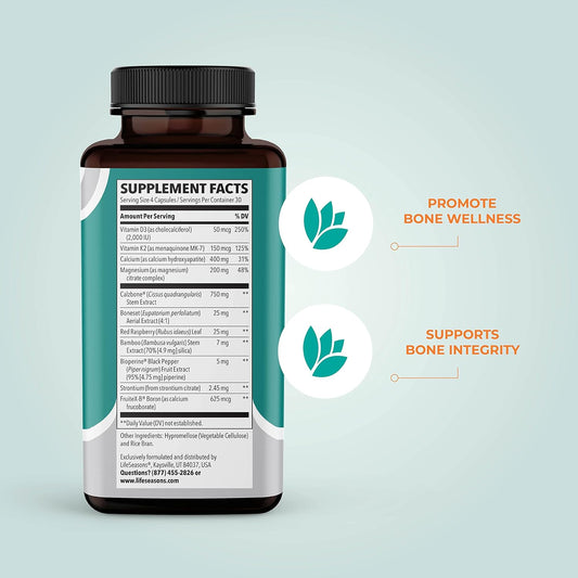 LifeSeasons Bone Densi-T: Supports Bone Mineral Density, Strength, and Healing - Calcium, Magnesium, Vitamin D - 120 Capsules