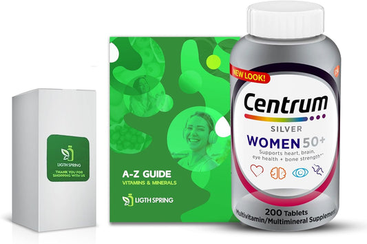 LightSpring Centrum Silver Multivitamin for Women 50+ 200 Count with Vitamin D3 and B Vitamins, Supports Memory - A to Z Better Ligth&Spring Guide
