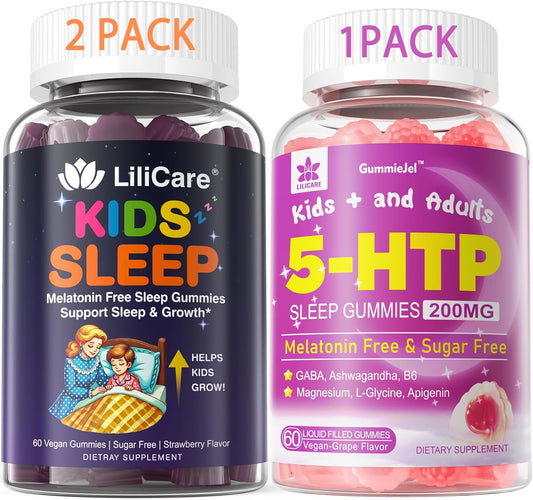 LILICARE Kids Sleep Gummies with 5HTP and Magnesium Glycinate for Better Sleep