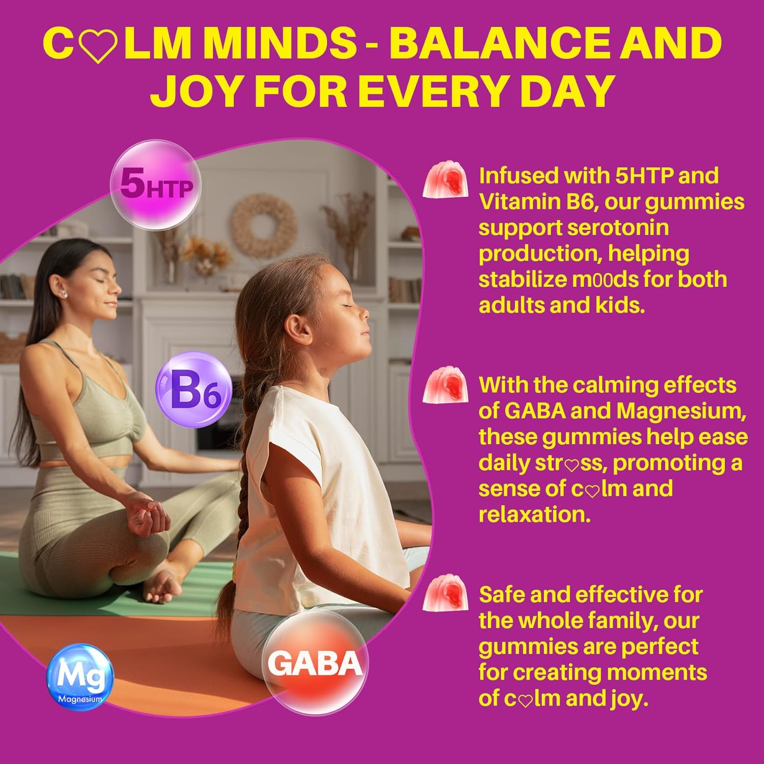 LILICARE Kids Sleep Gummies with 5HTP and Magnesium Glycinate for Better Sleep