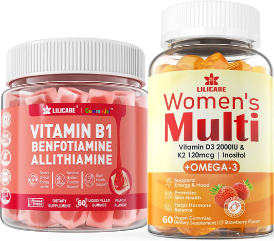 LILICARE Women's Multivitamin Gummies with Vitamin B1 - Daily Supplement for Women's Health and Wellness