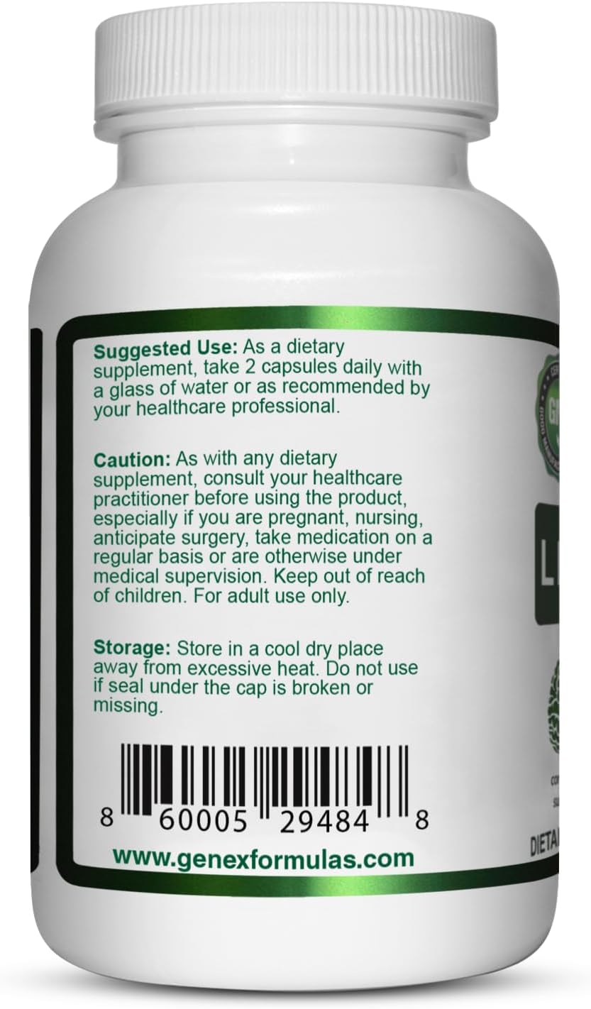 Lions Mane Nootropic Brain Support Supplement - 100% Extract, 1000mg/serving (120 Capsules) by Genex Formulas - BoostGo Australia