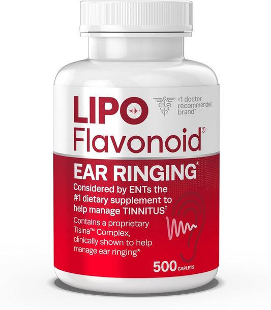 Lipo-Flavonoid Plus: Tinnitus Relief Caplets with Vitamin C for Ear Health