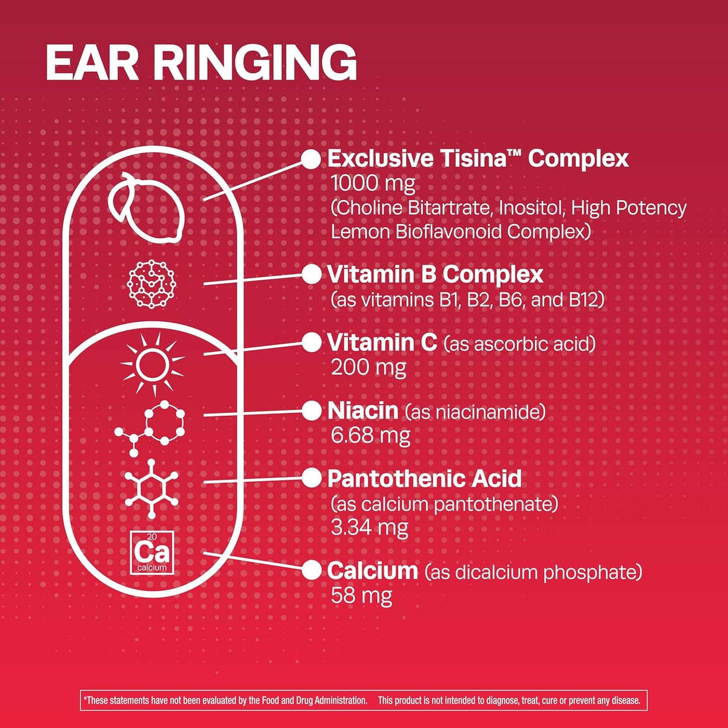 Lipo-Flavonoid Plus: Tinnitus Relief Caplets with Vitamin C for Ear Health