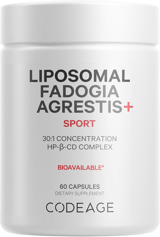 Liposomal Fadogia Agrestis 600mg Supplement with Vitamin D3, Zinc, Fenugreek, and BioPerine - 2-Month Supply - Non-GMO - 60 Capsules