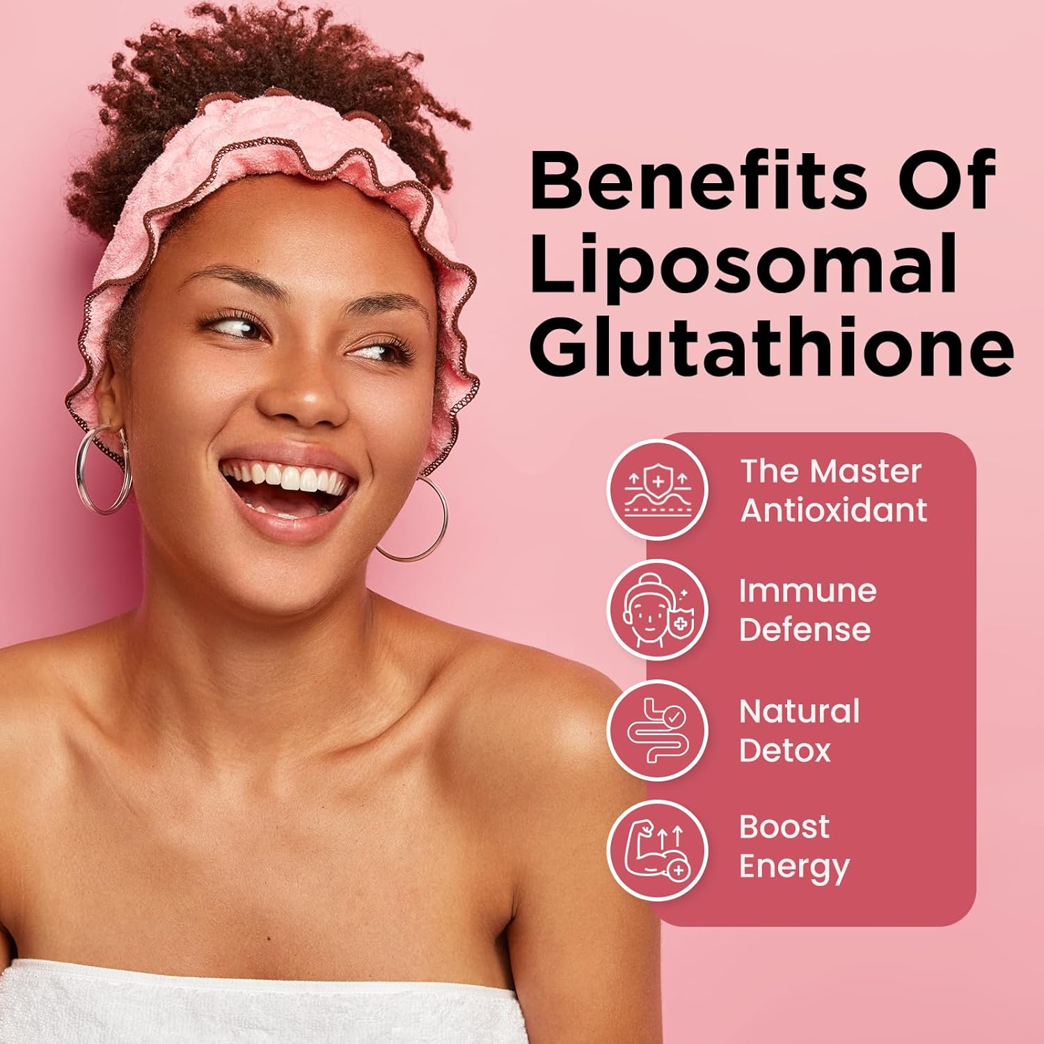 Liposomal Glutathione Liquid Drops with Vitamin C for Liver Detox & Anti-Aging - 2 FL.OZ Strawberry Flavor