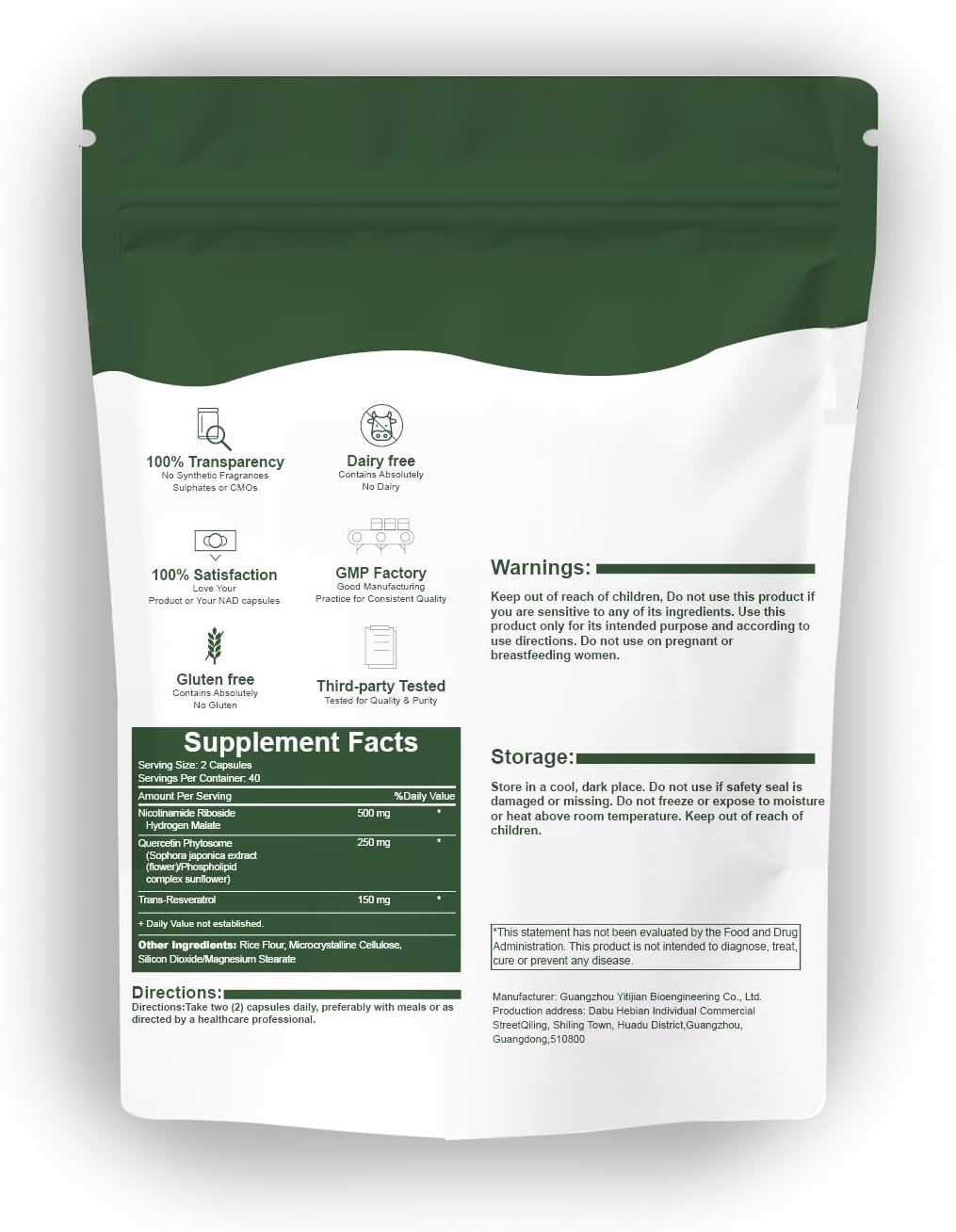 Liposomal NAD Supplement 900 MG with NR Resveratrol Capsules - Boost NAD+ for Cellular Health, Anti-Aging, Energy & Focus