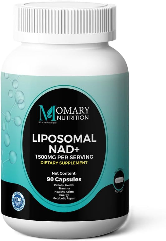 Liposomal NAD+ Supplement with Resveratrol and Japanese Knotweed Extract for Cellular Health and Energy - 90 Capsules, Vegan
