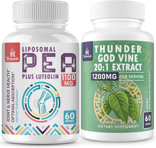 Liposomal Palmitoylethanolamide with Luteolin and Thunder God Vine Root Extract Supplement 1000/100/1200 MG