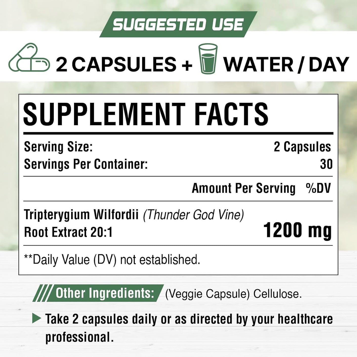Liposomal Palmitoylethanolamide with Luteolin and Thunder God Vine Root Extract Supplement 1000/100/1200 MG