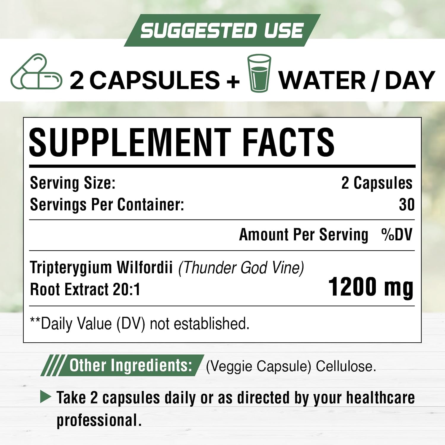 Liposomal Palmitoylethanolamide with Luteolin and Thunder God Vine Root Extract Supplement 1000/100/1200 MG