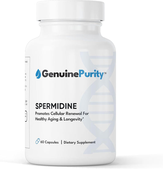 Liposomal Spermidine 8mg Capsules for Cellular Renewal - Vegan & Non-GMO Wheat Germ Extract - Healthy Aging Supplement for Men & Women - 60 Count