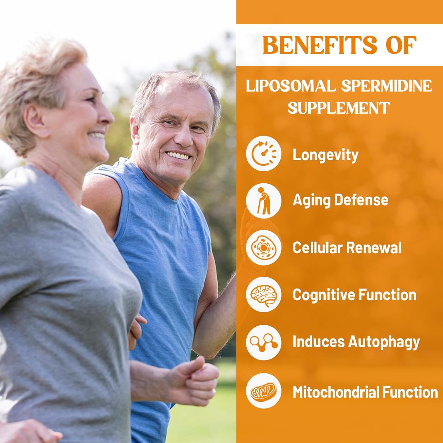 Liposomal Spermidine Supplement 30mg - High Absorption & Potency, Fermented Wheat Germ Extract Softgels for Cellular Renewal and Longevity - 60 Count