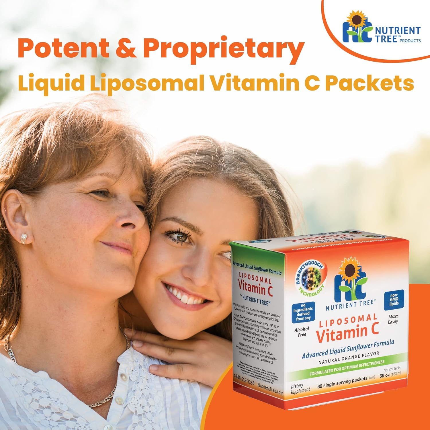 Liposomal Vitamin C 1,000mg - 30 Packets, 5ml Each | High Bioavailability, Non-GMO Formula | Potent and Professionally Formulated