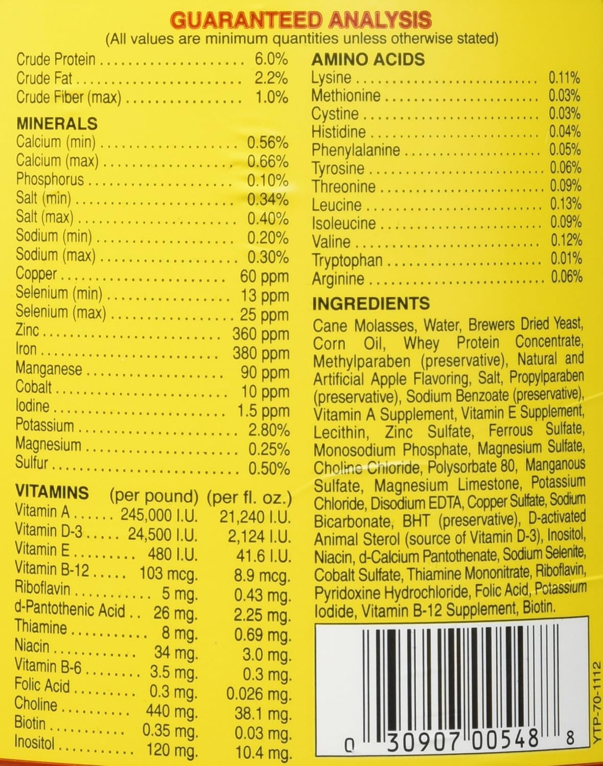 Liquid 747 Feed Supplement for Horses - YTEX EQUINE D GAL Tuttle's