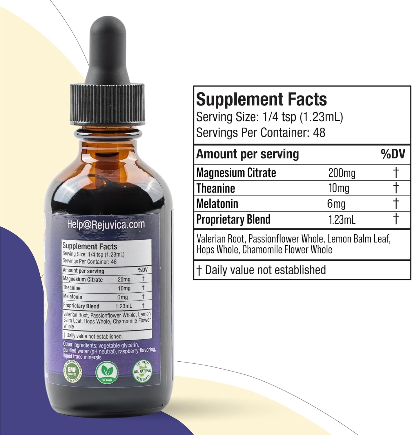 Liquid Adrenal + Sleep Support Supplement with Rhodiola, Hops & Ashwagandha - Enhanced Absorption for Stress Relief & Better Sleep