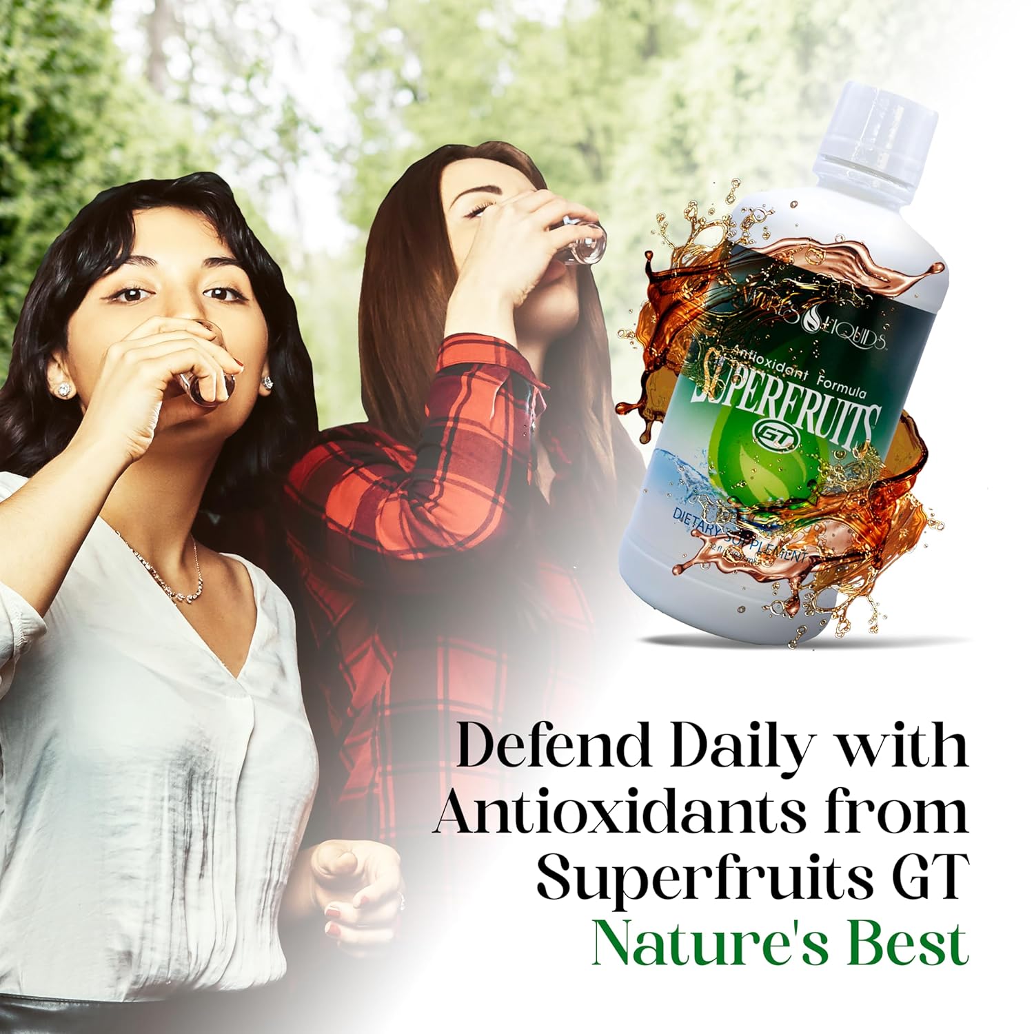 Liquid Antioxidant Formula with Green Tea & Resveratrol - Nature's Liquids Superfruits GT - 32 Servings