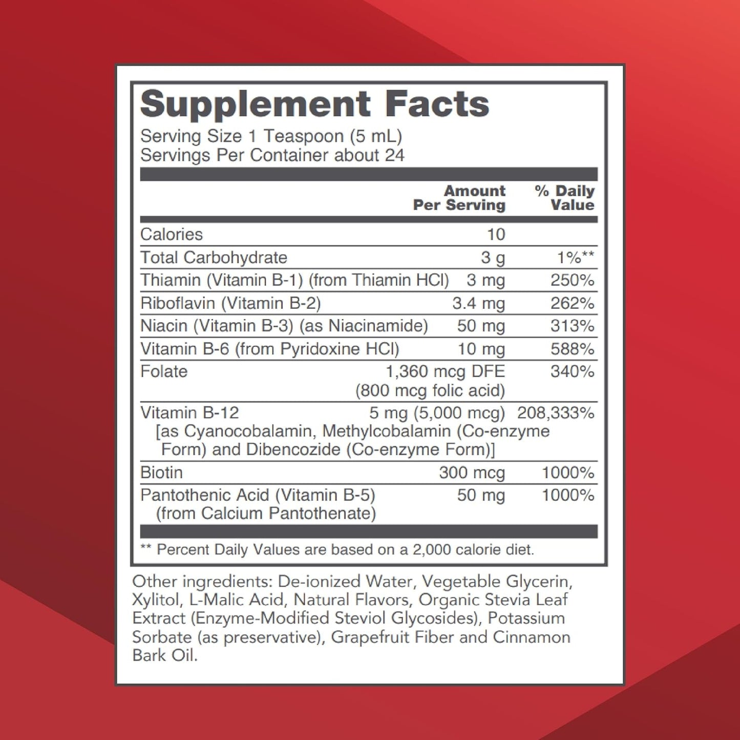 Liquid B-12 5,000mcg - Nervous System Support with B Vitamins - Dairy Free & Vegan - 4 fl oz by Protocol