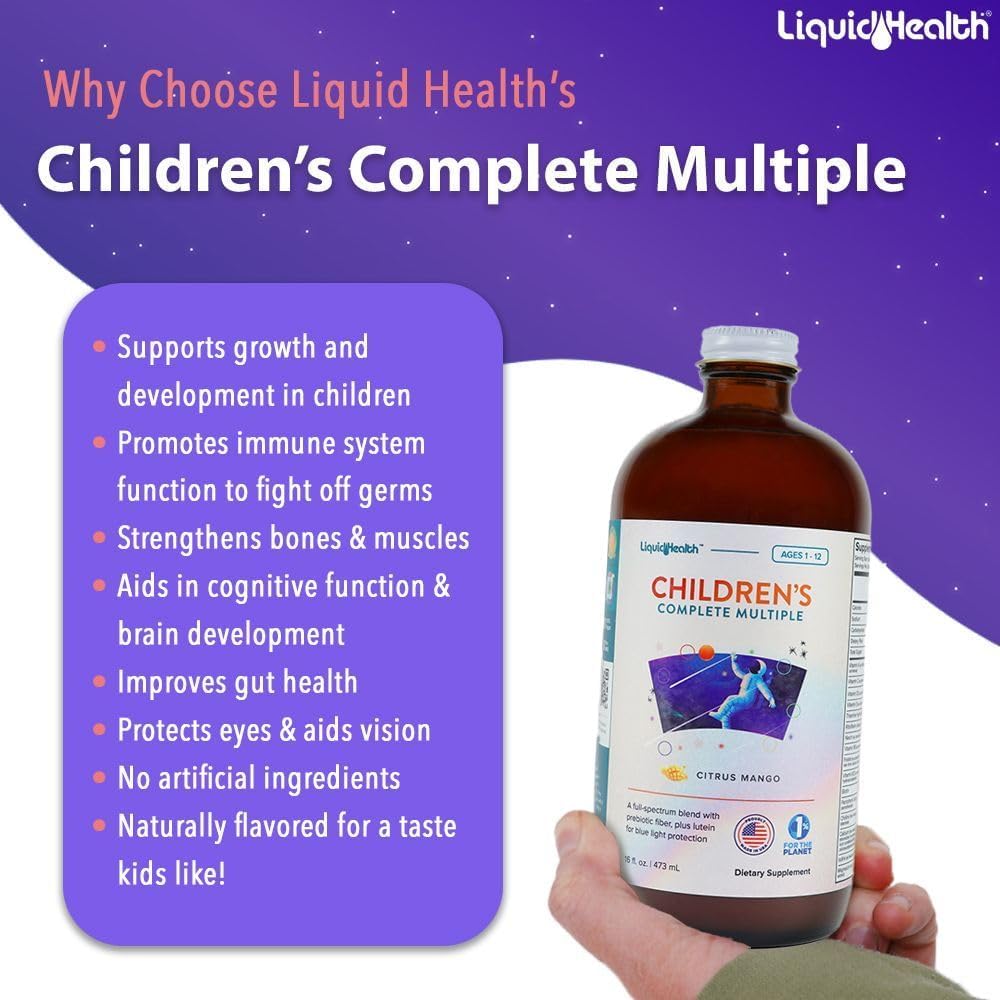 Liquid Chlorophyll Drops & Children's Complete Multivitamin Bundle - Internal Deodorizer, Bad Breath Stopper, Immune Support - Vegan, Non-GMO