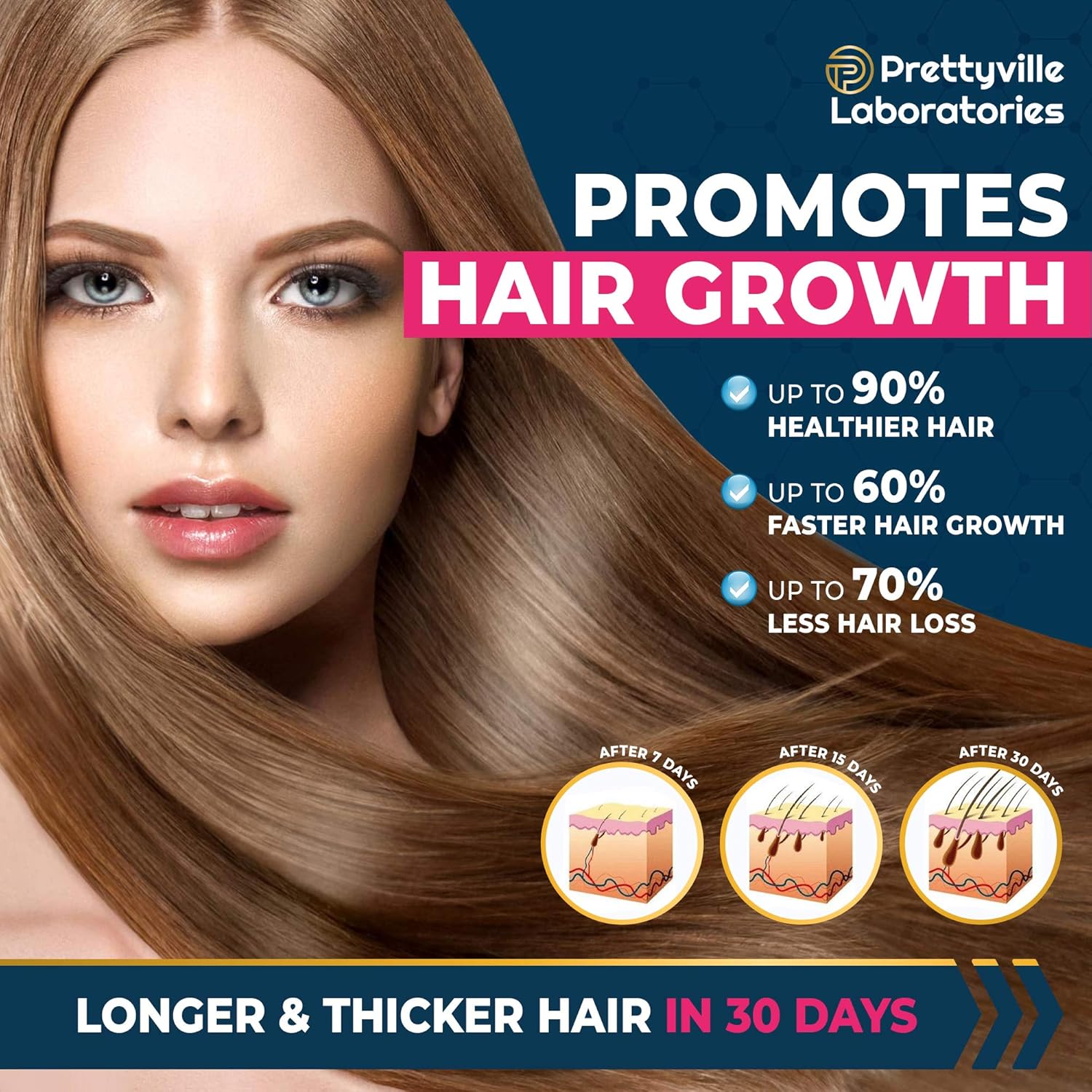 Liquid Collagen & Biotin Oil for Hair Growth, Skin, Nails - 30000mcg Hair Growth Complex - Vegan Source - Made in USA - 2 fl oz