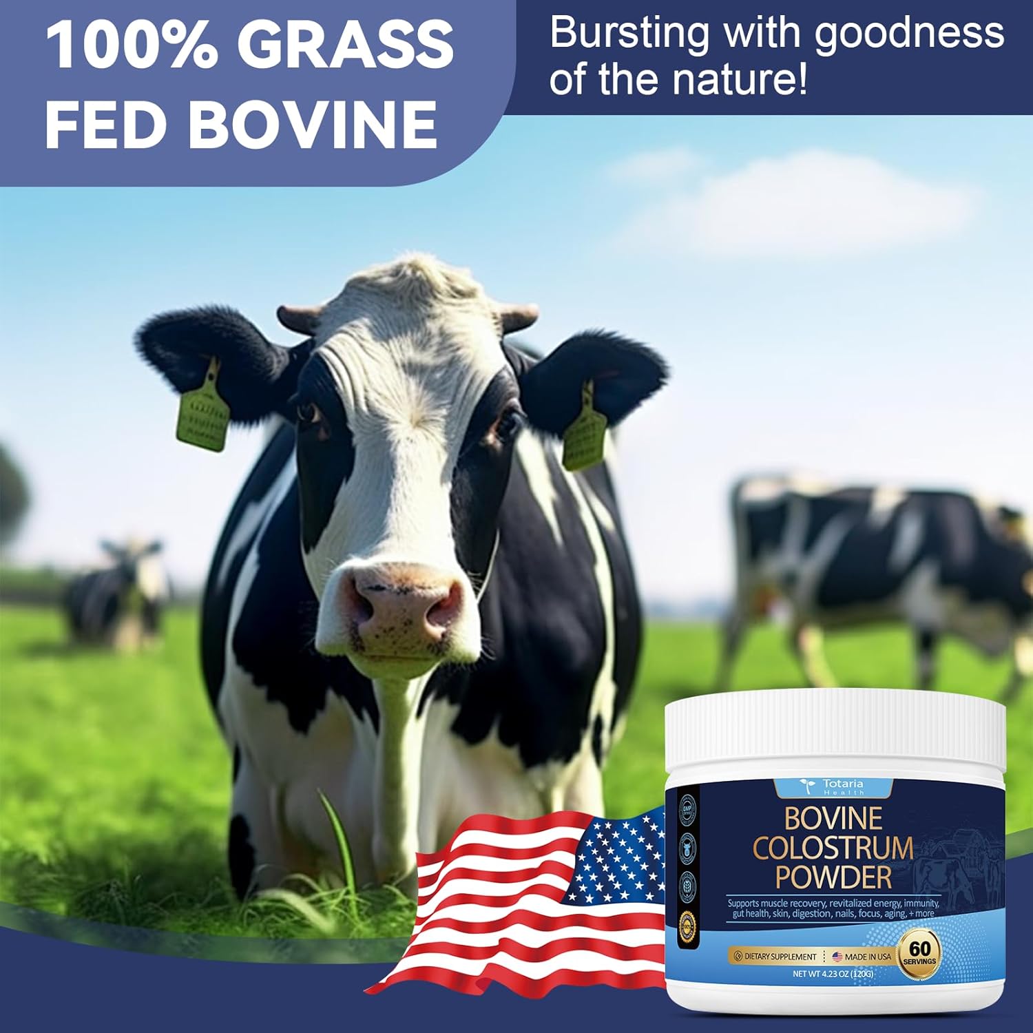 Liquid Drops with Potassium Magnesium and Bovine Colostrum Supplement Powder for Enhanced Nutrition