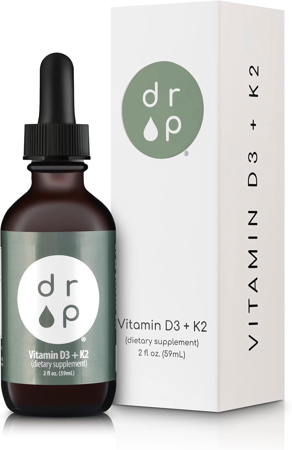 Liquid Elderberry Drops and Vitamin D3+K2 Drops Bundle - Immune Support Supplement Package
