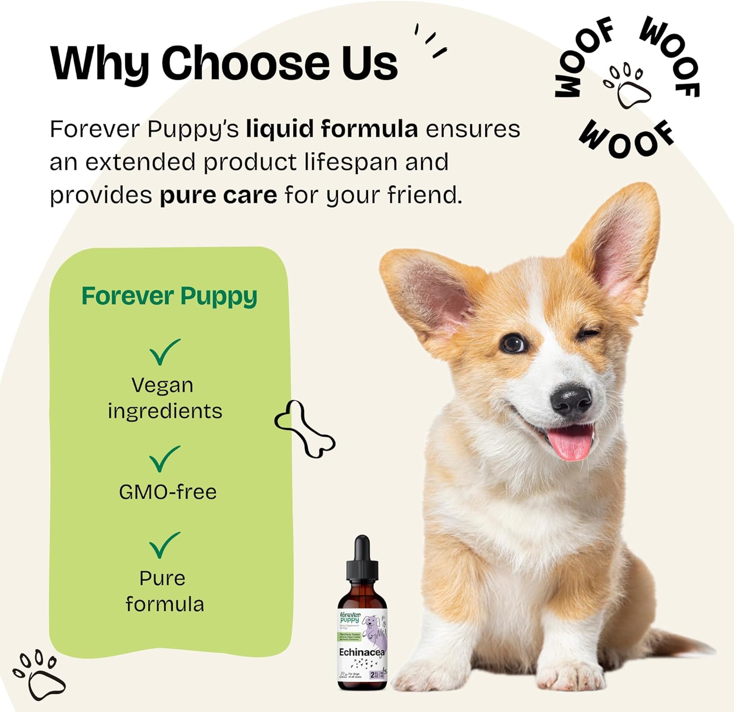Liquid Immune Support Supplement for Dogs - Echinacea Drops for Respiratory Health & Immunity - 2 oz Bottle for All Breeds & Sizes