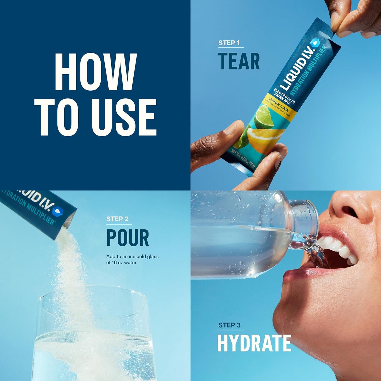 Liquid I.V.® Hydration Multiplier Strawberry Lemonade Electrolyte Powder Drink Mix 16 Servings - BoostGo Australia