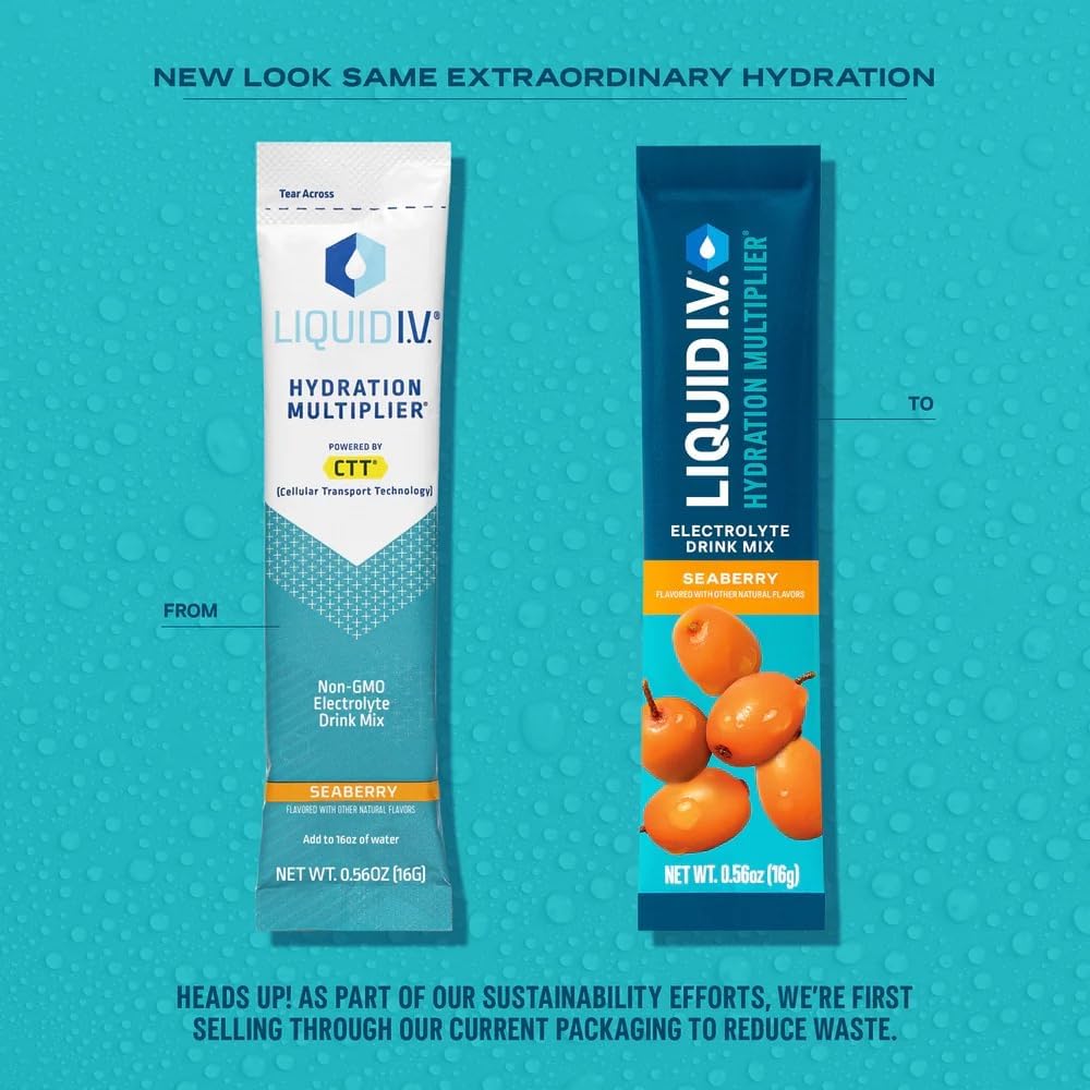 Liquid I.V.® Seaberry Hydration Multiplier Electrolyte Powder Drink Mix - 1 Pack (16 Servings)