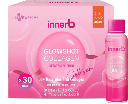Liquid Marine Collagen Shots for Hair, Skin & Nails - 30 Servings of Low-Molecular Fish Collagen Peptides (50.7 fl oz)
