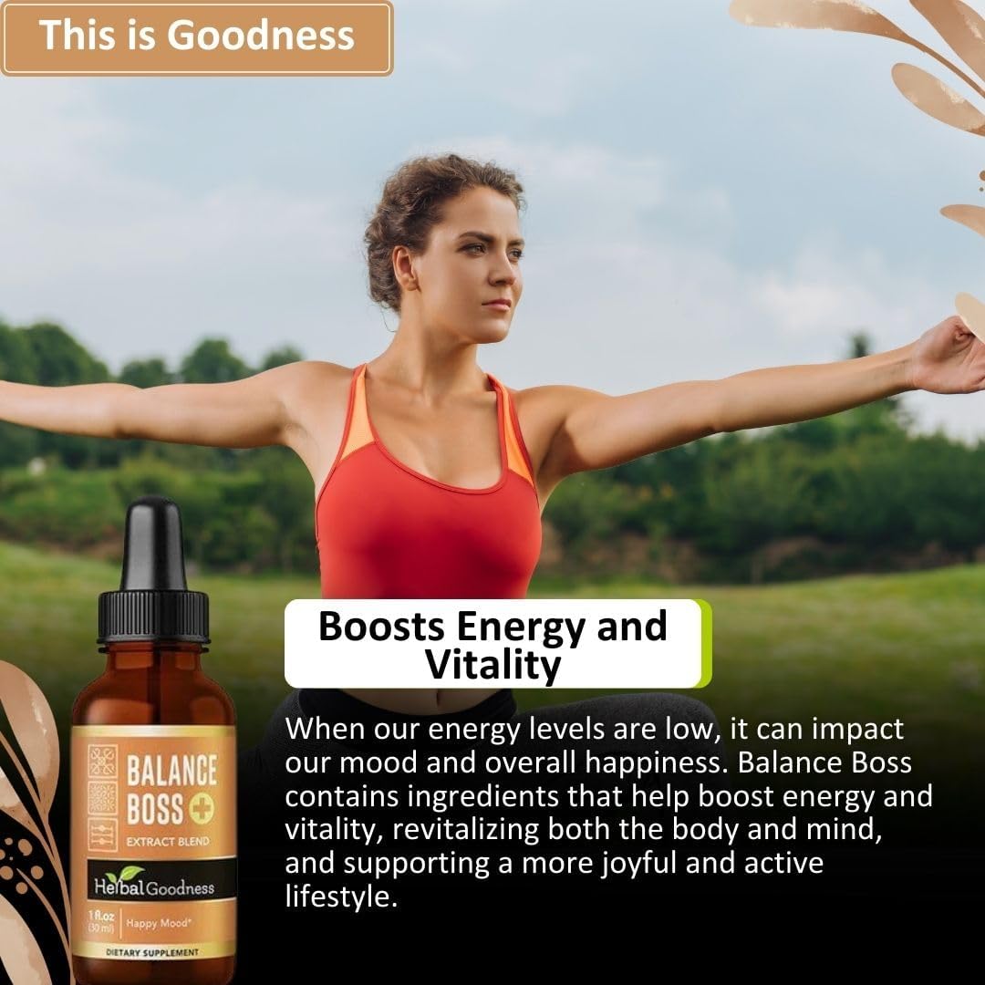 Liquid Mood Support Supplement with Rhodiola Rosea for Natural Calmness & Emotional Balance - 1 oz Bottle
