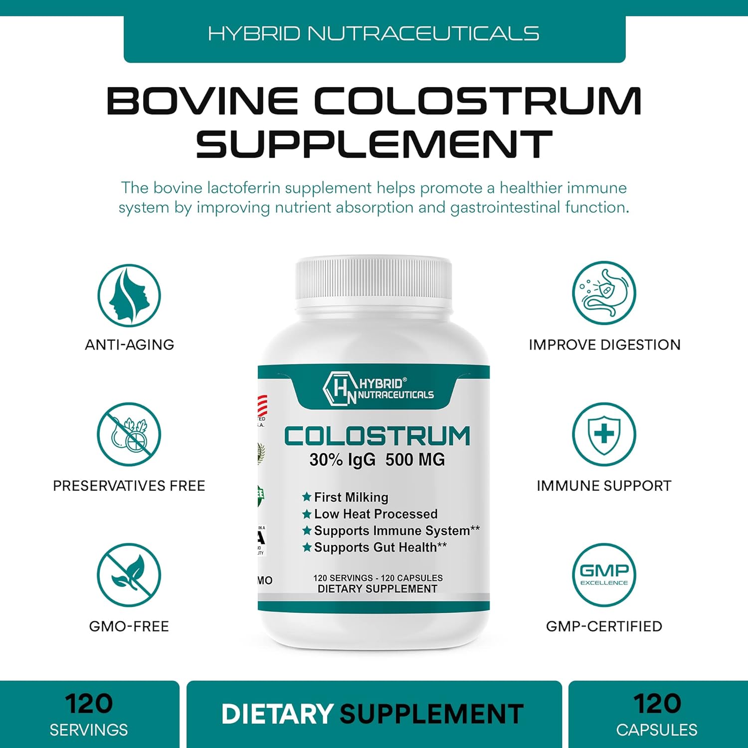 Liquid Multivitamin and Colostrum Capsules for Optimum Health and Immune Support