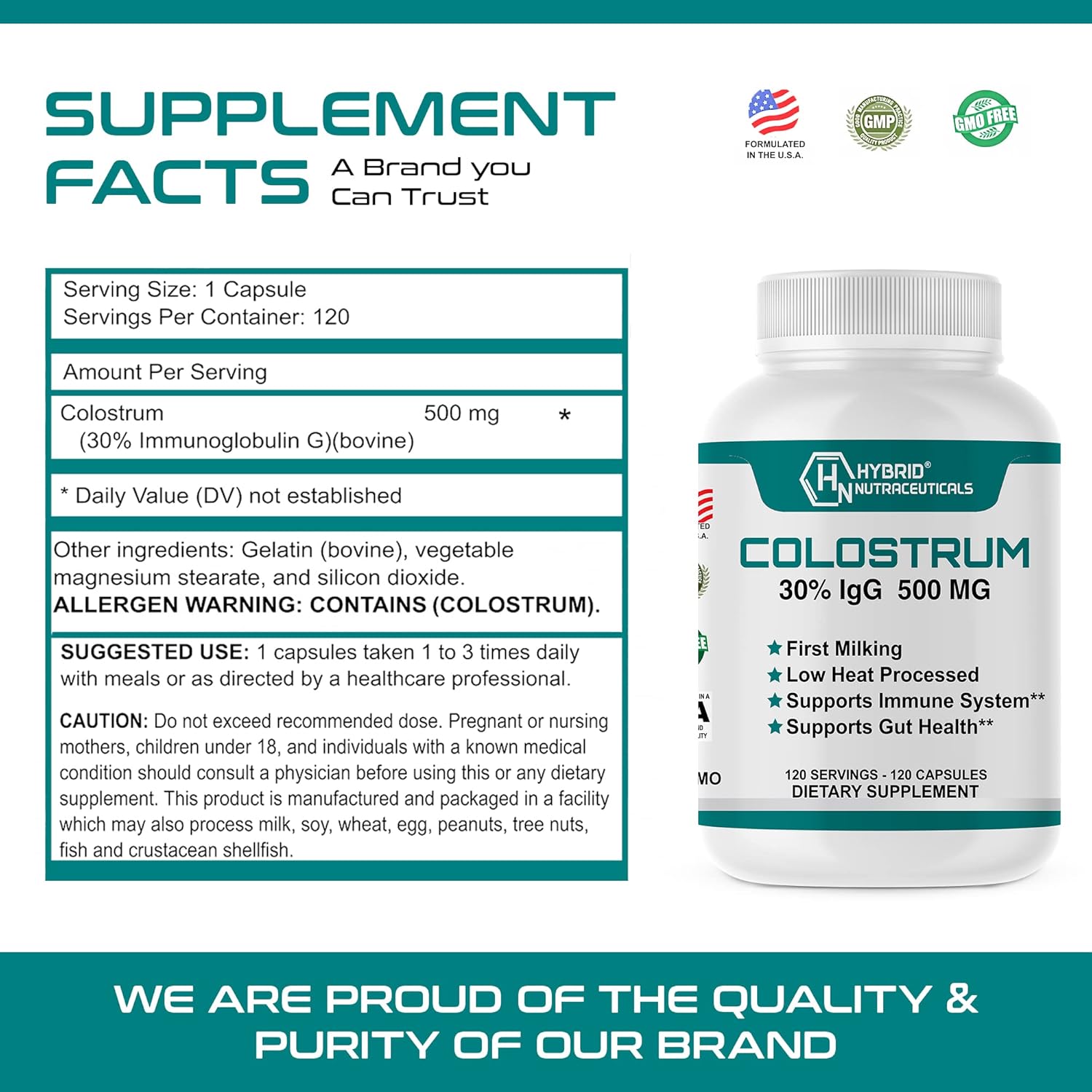 Liquid Multivitamin and Colostrum Capsules for Optimum Health and Immune Support