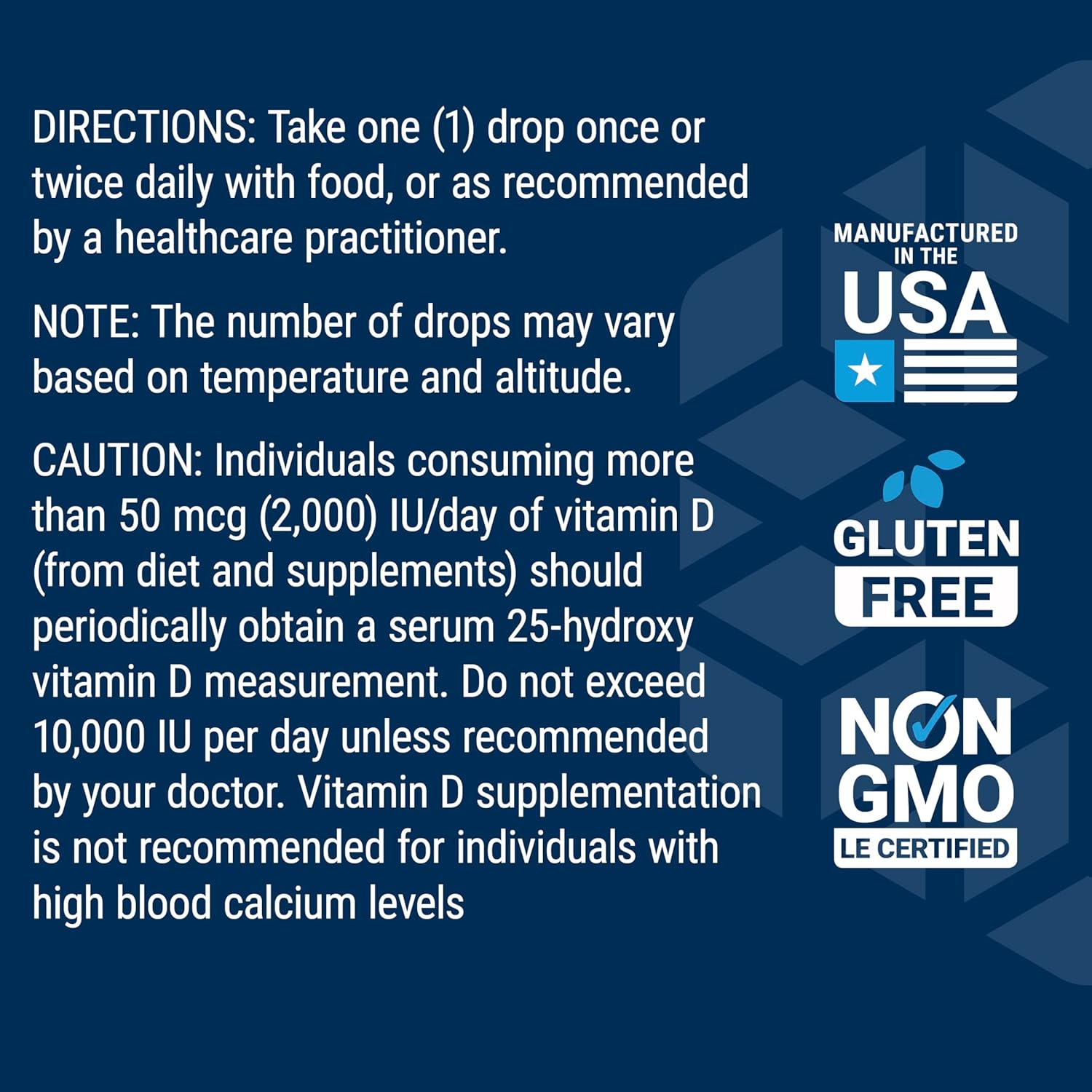 Liquid Vitamin D3 2000 IU for Immune System & Bone Health, Whole-Body Support, Unflavored, Gluten-Free, Non-GMO - 29.57 ml