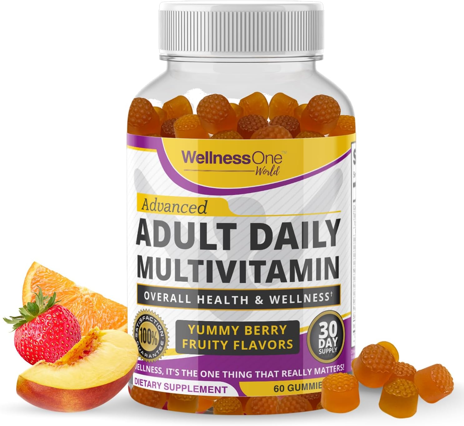 Liquid Zinc & Adult Multivitamin Gummy Bundle - Energy, Immune Support, Skin & Brain Health - 1.67 fl oz Zinc Drops & 60 Berry Flavored Gummies