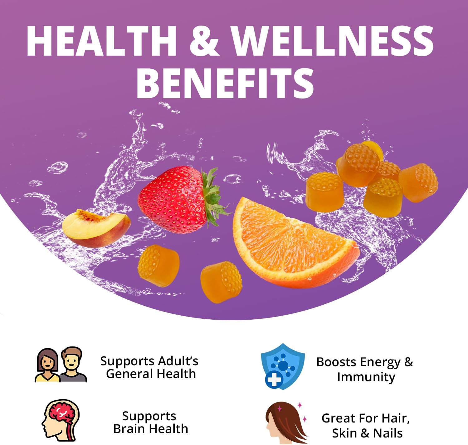 Liquid Zinc & Adult Multivitamin Gummy Bundle - Energy, Immune Support, Skin & Brain Health - 1.67 fl oz Zinc Drops & 60 Berry Flavored Gummies