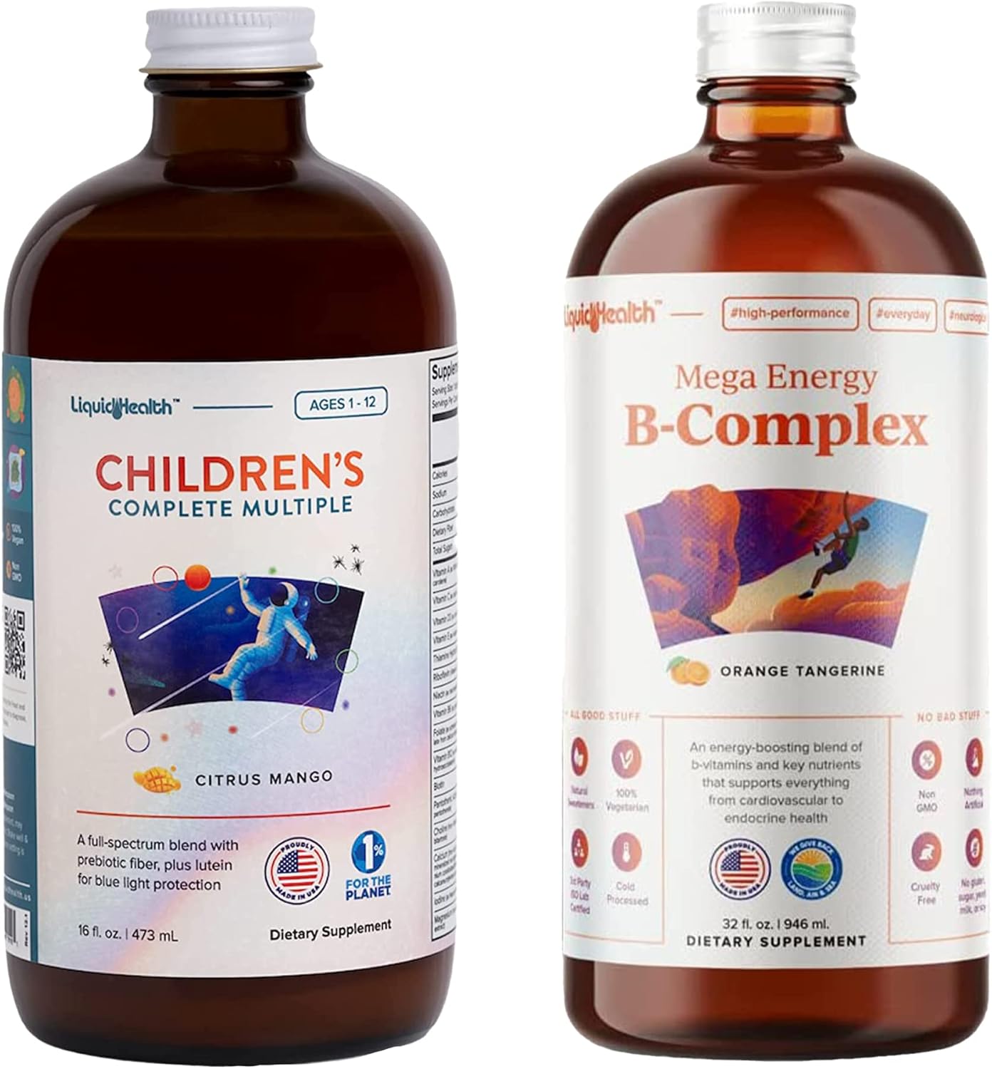 LiquidHealth Kids Liquid Multivitamin with B Complex for Energy Boost & Overall Health Support