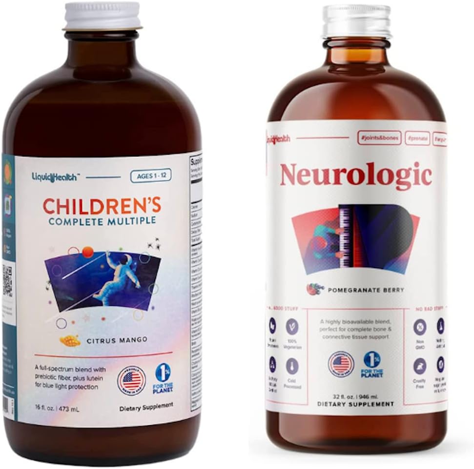 LiquidHealth Kids Liquid Multivitamin with Brain Boosting Neurologic Supplements
