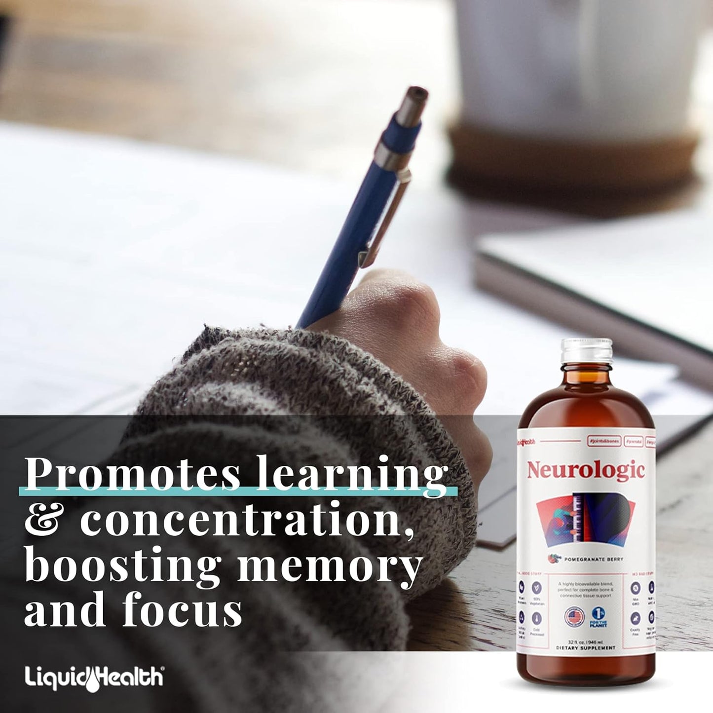 LiquidHealth Kids Liquid Multivitamin with Brain Boosting Neurologic Supplements