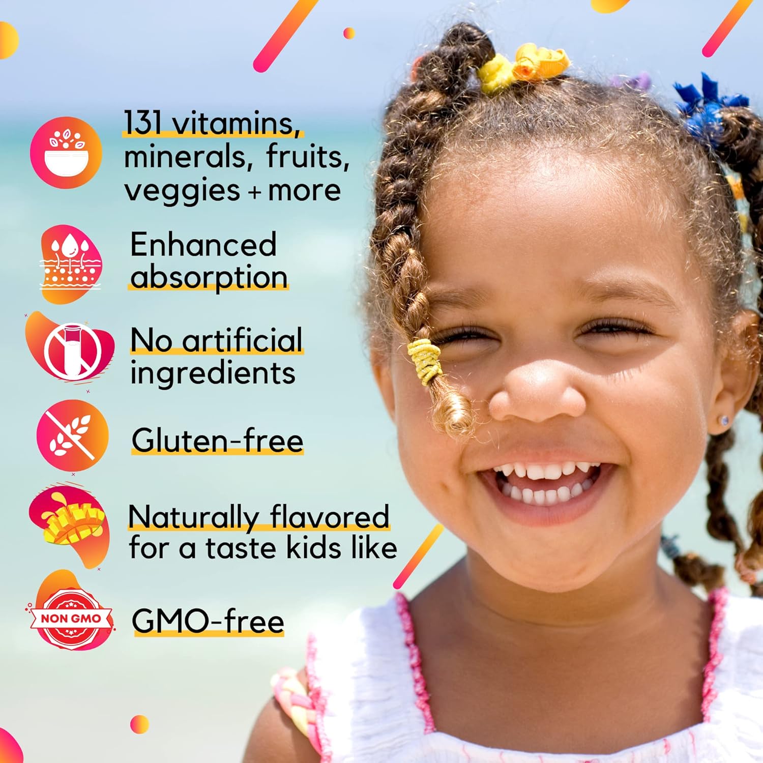 LiquidHealth Kids Liquid Multivitamin with Brain Boosting Neurologic Supplements