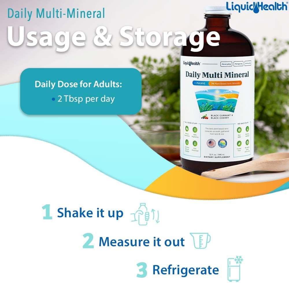 LiquidHealth Optimum Joint Glucosamine Chondroitin & Multi Mineral Liquid Bundle - Sea Trace Minerals, Bone & Joint Health, Immune Support - Men & Women, Vegan, Non-GMO