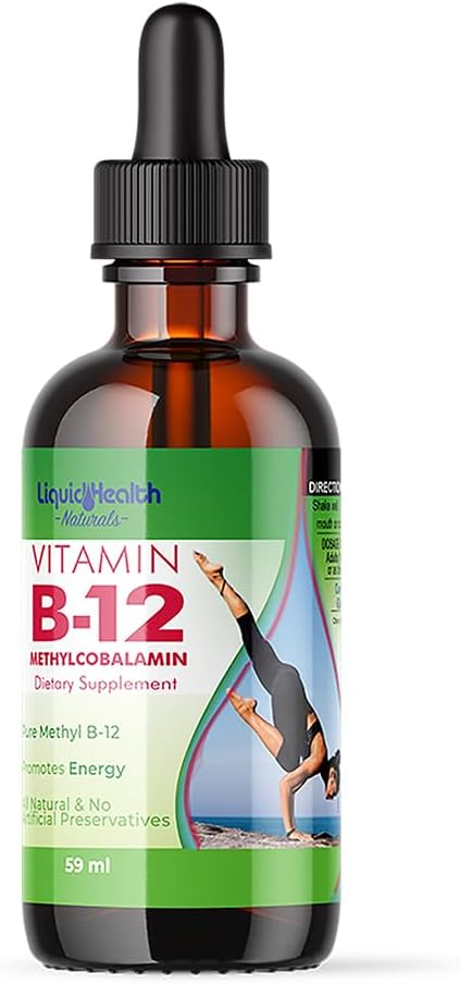 LIQUIDHEALTH Vitamin B-12 Liquid Supplement, 2 Fl Oz Bottle
