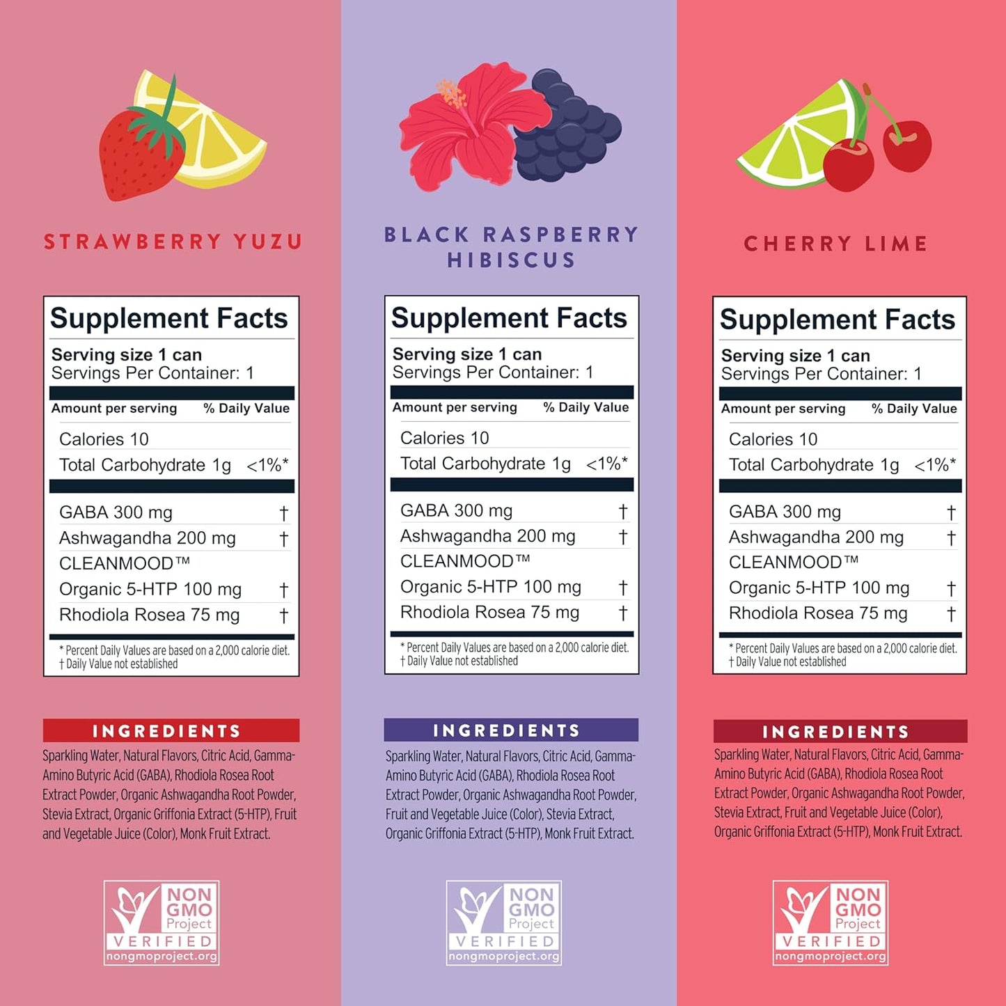 LiveKowa Kowa Mood Boost Variety Pack - 10 Calorie Adaptogen Drink, Zero Sugar & Caffeine-Free - 12 fl oz (Pack of 12)