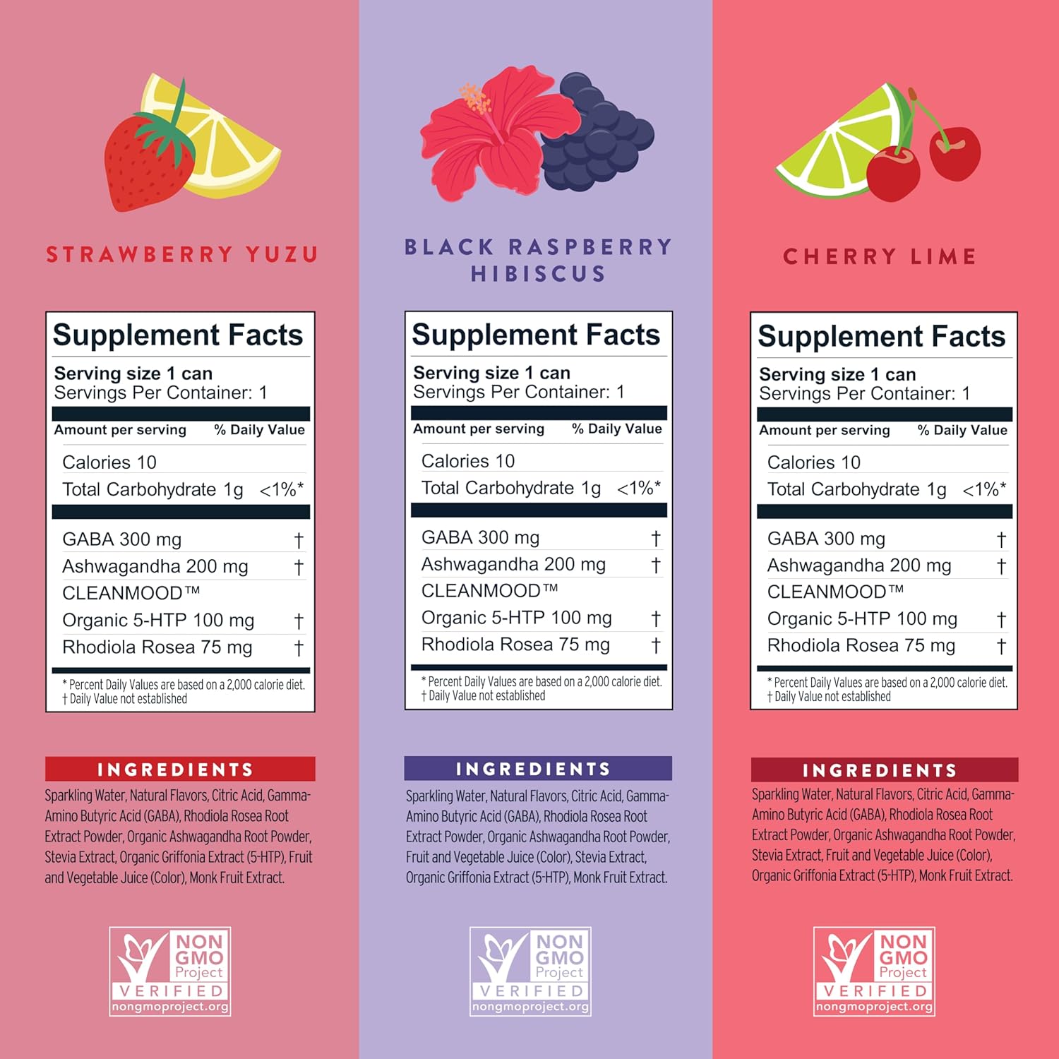 LiveKowa Kowa Mood Boost Variety Pack - 10 Calorie Adaptogen Drink, Zero Sugar & Caffeine-Free - 12 fl oz (Pack of 12)