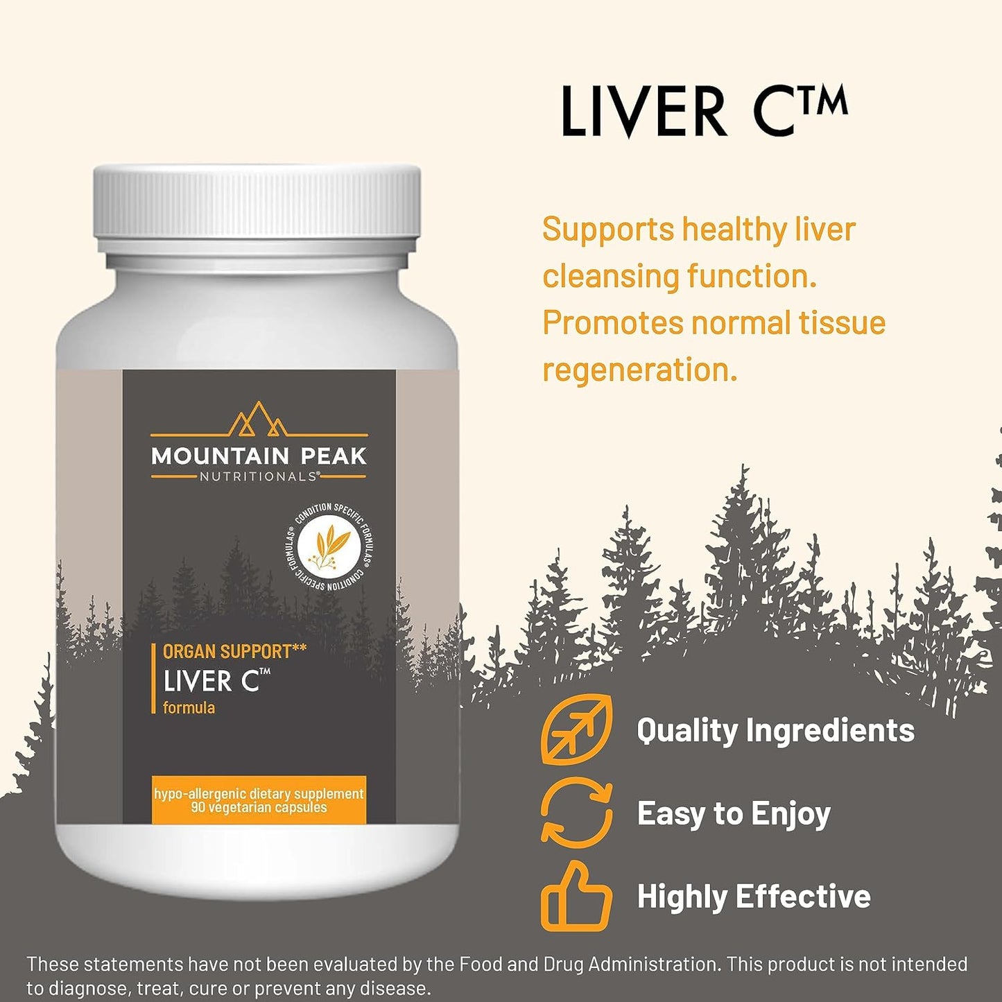 Liver C - Herbal Supplement for Liver Health & Energy Production - Siliphos® & Mushroom Blend - 90 Capsules
