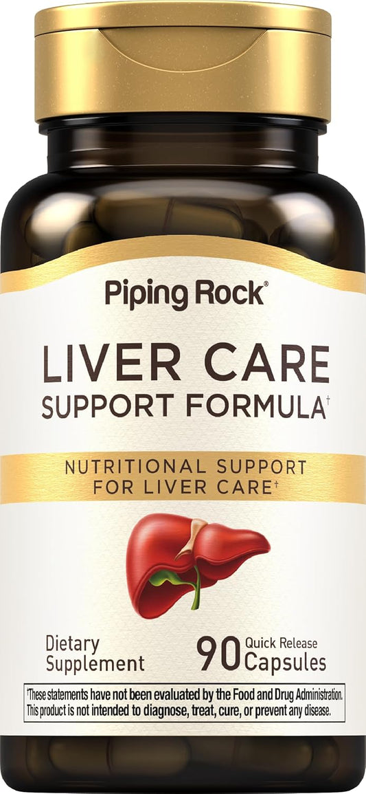 Liver Cleanse Complex Capsules | 90 Count Liver Care Support Formula | Non-GMO, Gluten-Free Supplement by Piping Rock